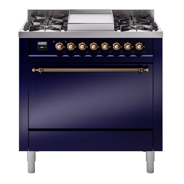 ILVE Nostalgie II 36" Dual Fuel Range with 6 Sealed Burners + Griddle Solid Door - UP36FQNMP - Image 22
