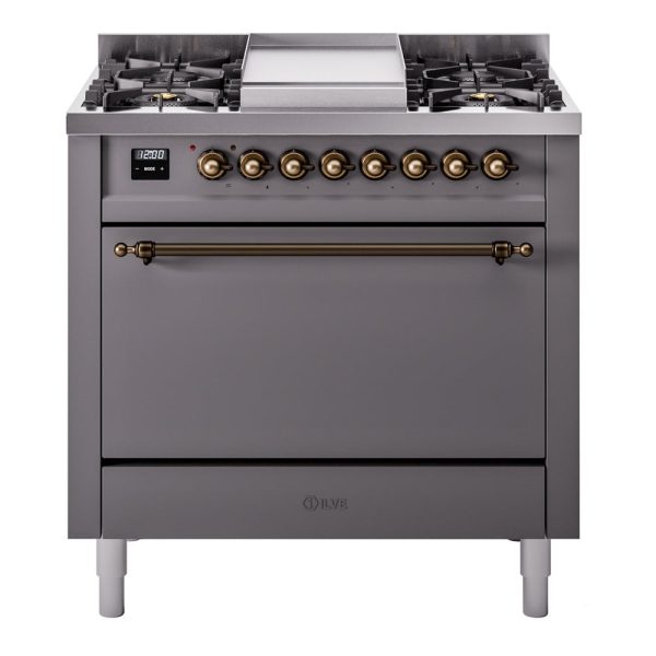 ILVE Nostalgie II 36" Dual Fuel Range with 6 Sealed Burners + Griddle Solid Door - UP36FQNMP - Image 26