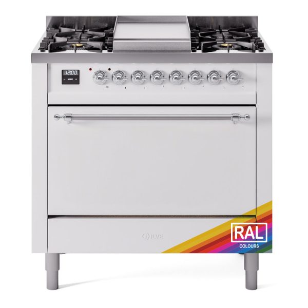 ILVE Nostalgie II 36" Dual Fuel Range with 6 Sealed Burners + Griddle Solid Door - UP36FQNMP - Image 31
