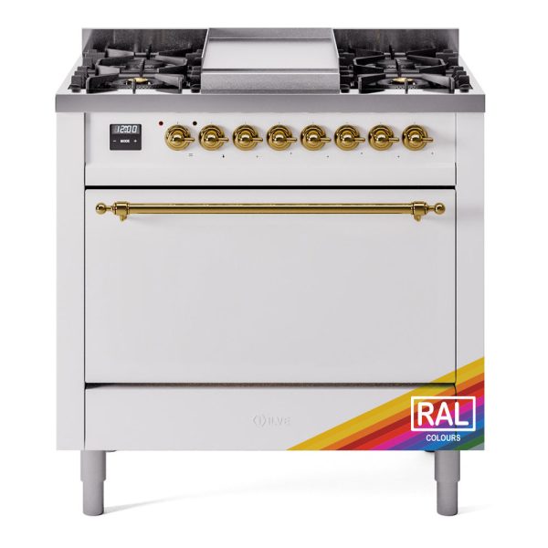 ILVE Nostalgie II 36" Dual Fuel Range with 6 Sealed Burners + Griddle Solid Door - UP36FQNMP - Image 32