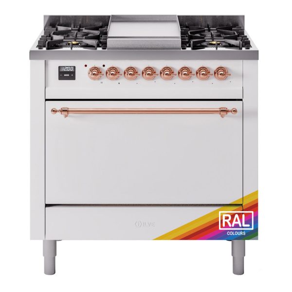 ILVE Nostalgie II 36" Dual Fuel Range with 6 Sealed Burners + Griddle Solid Door - UP36FQNMP - Image 33