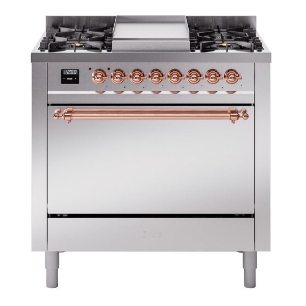 ILVE Nostalgie II 36" Dual Fuel Range with 6 Sealed Burners + Griddle Solid Door - UP36FQNMP - Image 37