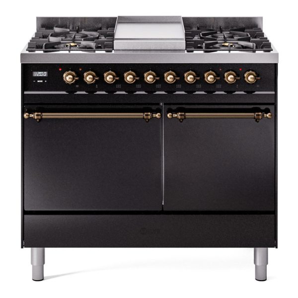 ILVE Nostalgie II 40" Dual Fuel Range with 6 Sealed Burners + Griddle Solid Door - UPD40FQNMP - Image 12