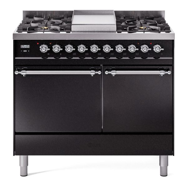 ILVE Nostalgie II 40" Dual Fuel Range with 6 Sealed Burners + Griddle Solid Door - UPD40FQNMP - Image 10
