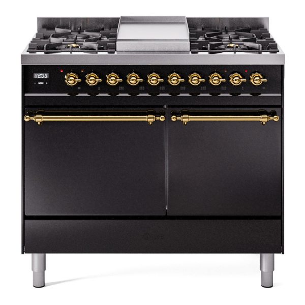 ILVE Nostalgie II 40" Dual Fuel Range with 6 Sealed Burners + Griddle Solid Door - UPD40FQNMP - Image 11