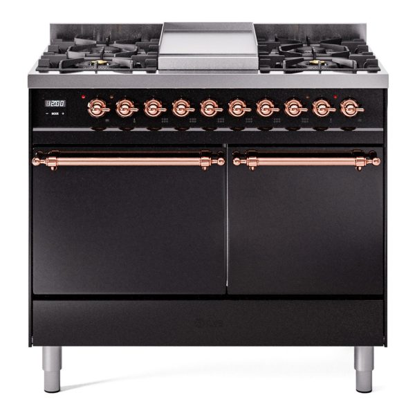 ILVE Nostalgie II 40" Dual Fuel Range with 6 Sealed Burners + Griddle Solid Door - UPD40FQNMP - Image 13