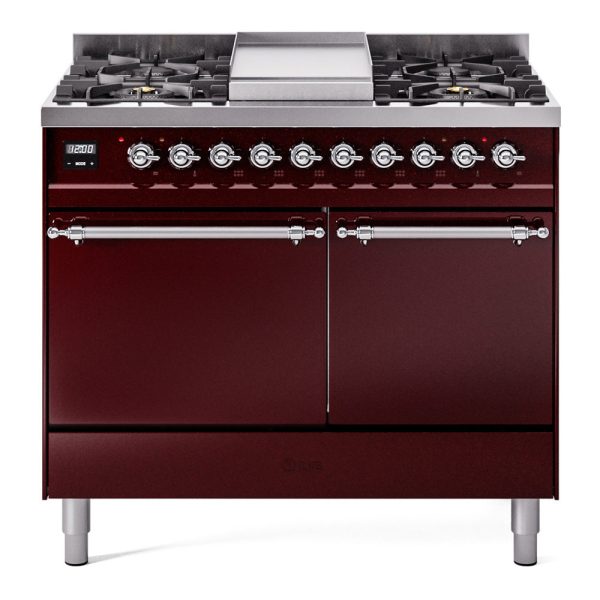 ILVE Nostalgie II 40" Dual Fuel Range with 6 Sealed Burners + Griddle Solid Door - UPD40FQNMP - Image 15