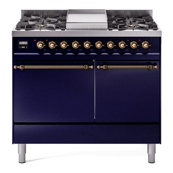 ILVE Nostalgie II 40" Dual Fuel Range with 6 Sealed Burners + Griddle Solid Door - UPD40FQNMP - Image 22