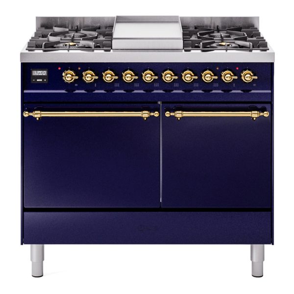 ILVE Nostalgie II 40" Dual Fuel Range with 6 Sealed Burners + Griddle Solid Door - UPD40FQNMP - Image 24