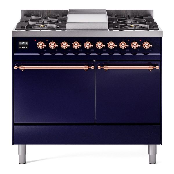 ILVE Nostalgie II 40" Dual Fuel Range with 6 Sealed Burners + Griddle Solid Door - UPD40FQNMP - Image 25