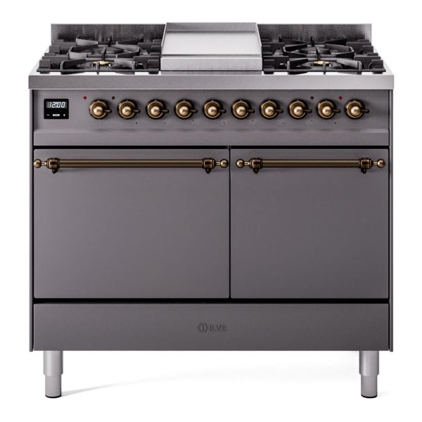 ILVE Nostalgie II 40" Dual Fuel Range with 6 Sealed Burners + Griddle Solid Door - UPD40FQNMP - Image 27