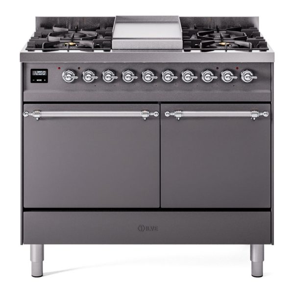 ILVE Nostalgie II 40" Dual Fuel Range with 6 Sealed Burners + Griddle Solid Door - UPD40FQNMP - Image 28