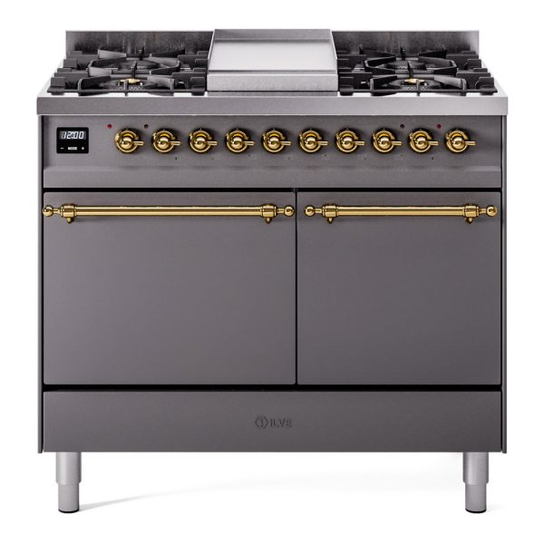 ILVE Nostalgie II 40" Dual Fuel Range with 6 Sealed Burners + Griddle Solid Door - UPD40FQNMP - Image 29
