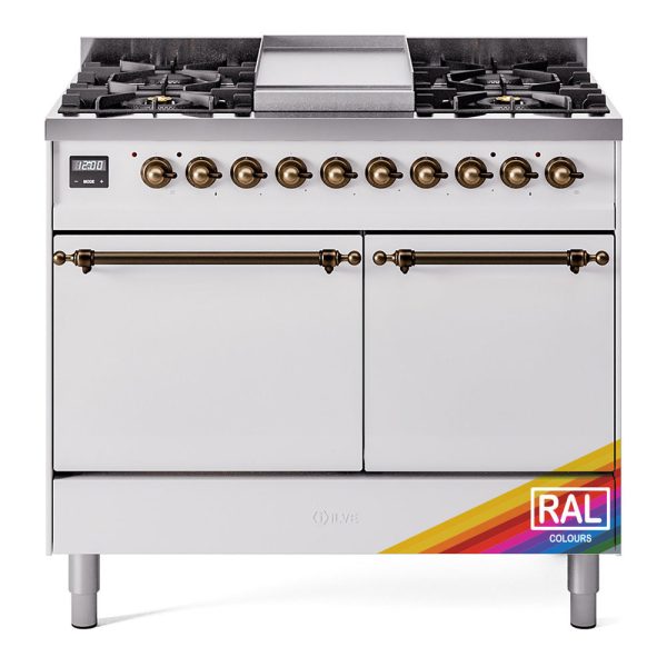ILVE Nostalgie II 40" Dual Fuel Range with 6 Sealed Burners + Griddle Solid Door - UPD40FQNMP - Image 30