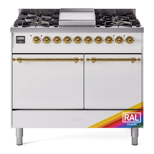 ILVE Nostalgie II 40" Dual Fuel Range with 6 Sealed Burners + Griddle Solid Door - UPD40FQNMP - Image 32