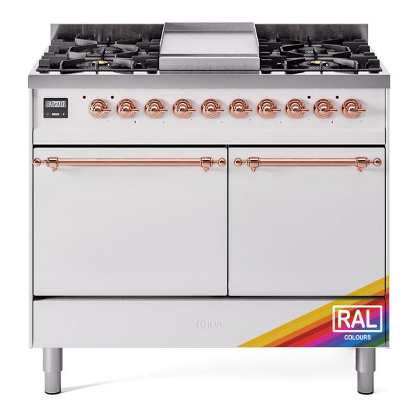 ILVE Nostalgie II 40" Dual Fuel Range with 6 Sealed Burners + Griddle Solid Door - UPD40FQNMP - Image 33