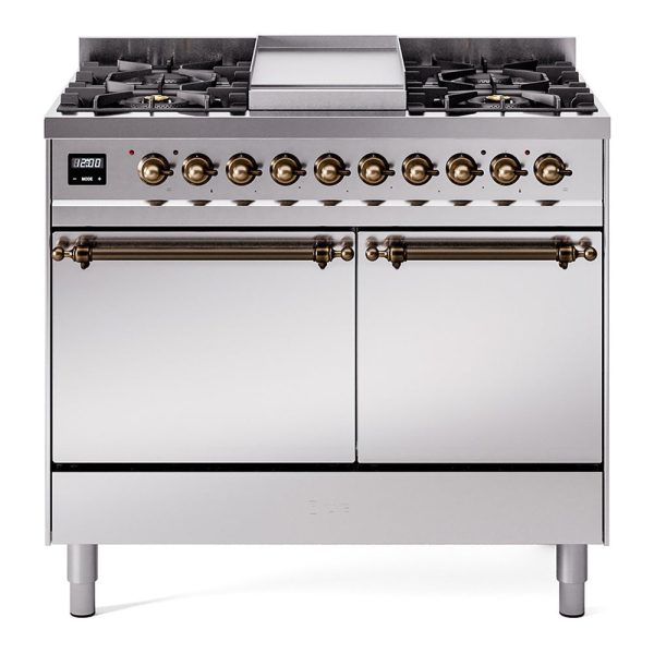 ILVE Nostalgie II 40" Dual Fuel Range with 6 Sealed Burners + Griddle Solid Door - UPD40FQNMP - Image 34