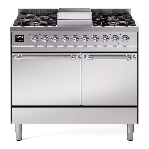 ILVE Nostalgie II 40" Dual Fuel Range with 6 Sealed Burners + Griddle Solid Door - UPD40FQNMP - Image 35
