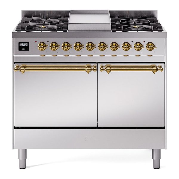ILVE Nostalgie II 40" Dual Fuel Range with 6 Sealed Burners + Griddle Solid Door - UPD40FQNMP - Image 36