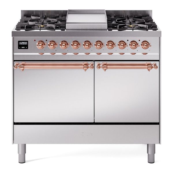 ILVE Nostalgie II 40" Dual Fuel Range with 6 Sealed Burners + Griddle Solid Door - UPD40FQNMP - Image 37
