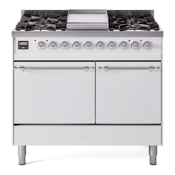 ILVE Nostalgie II 40" Dual Fuel Range with 6 Sealed Burners + Griddle Solid Door - UPD40FQNMP - Image 39