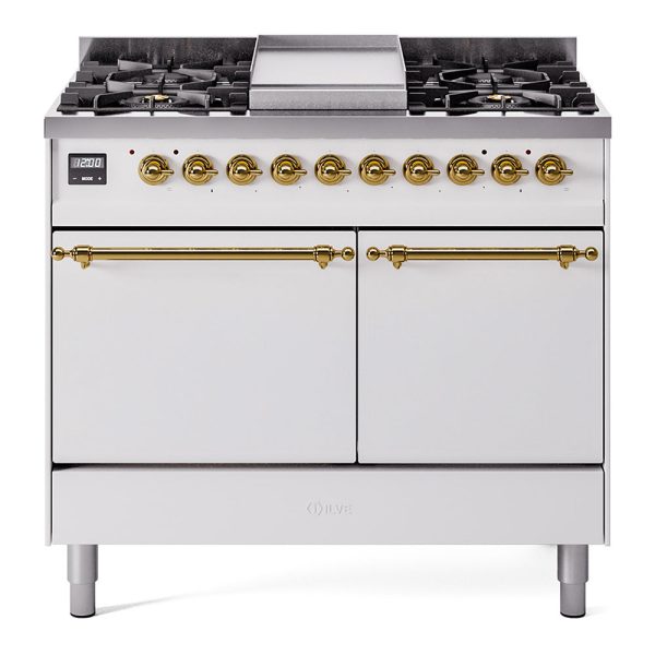 ILVE Nostalgie II 40" Dual Fuel Range with 6 Sealed Burners + Griddle Solid Door - UPD40FQNMP - Image 40