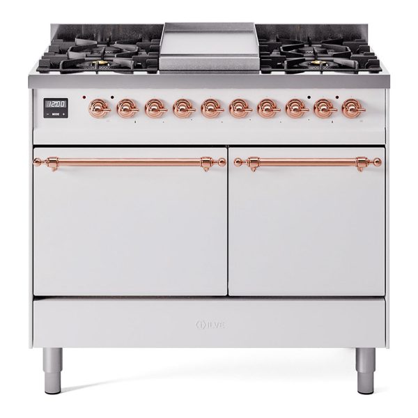 ILVE Nostalgie II 40" Dual Fuel Range with 6 Sealed Burners + Griddle Solid Door - UPD40FQNMP - Image 41