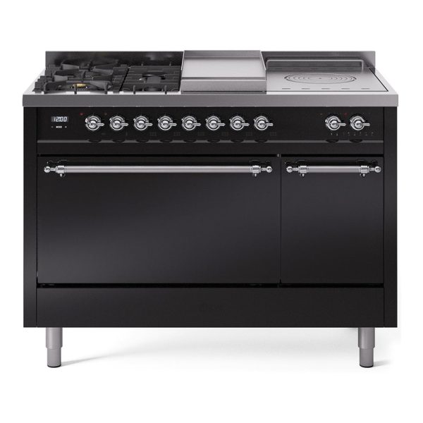 ILVE Nostalgie II 48" Dual Fuel Range with 5 Sealed Burners + Griddle + French Top Solid Door - UP48FSQNMP - Image 11