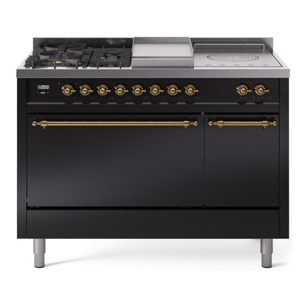 ILVE Nostalgie II 48" Dual Fuel Range with 5 Sealed Burners + Griddle + French Top Solid Door - UP48FSQNMP - Image 12