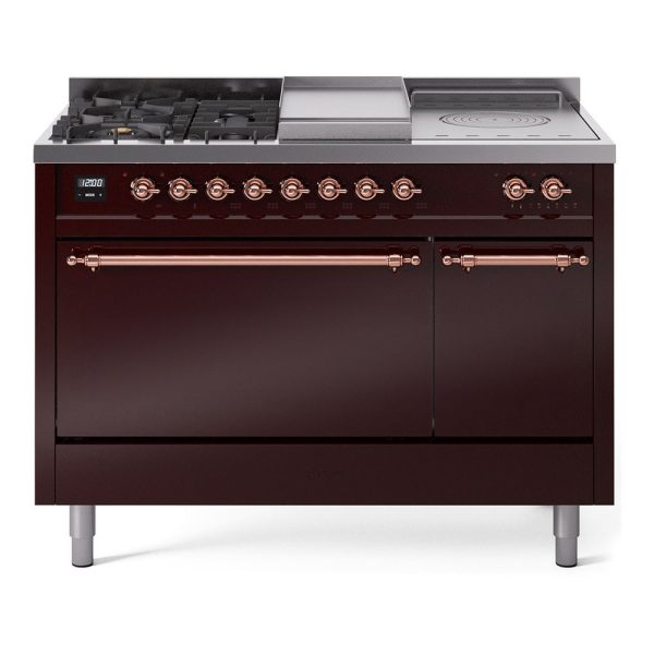 ILVE Nostalgie II 48" Dual Fuel Range with 5 Sealed Burners + Griddle + French Top Solid Door - UP48FSQNMP - Image 17