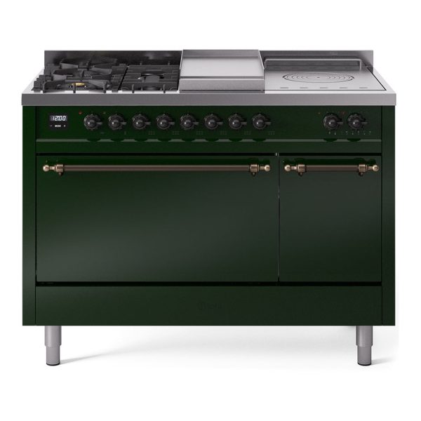 ILVE Nostalgie II 48" Dual Fuel Range with 5 Sealed Burners + Griddle + French Top Solid Door - UP48FSQNMP - Image 18