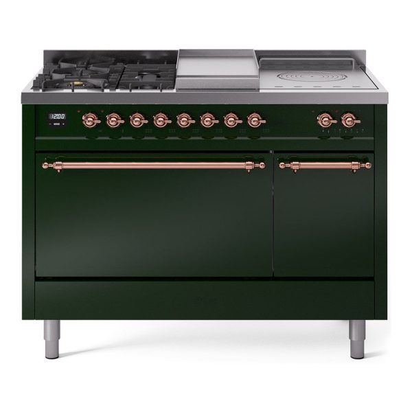 ILVE Nostalgie II 48" Dual Fuel Range with 5 Sealed Burners + Griddle + French Top Solid Door - UP48FSQNMP - Image 21