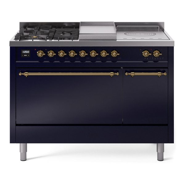 ILVE Nostalgie II 48" Dual Fuel Range with 5 Sealed Burners + Griddle + French Top Solid Door - UP48FSQNMP - Image 24