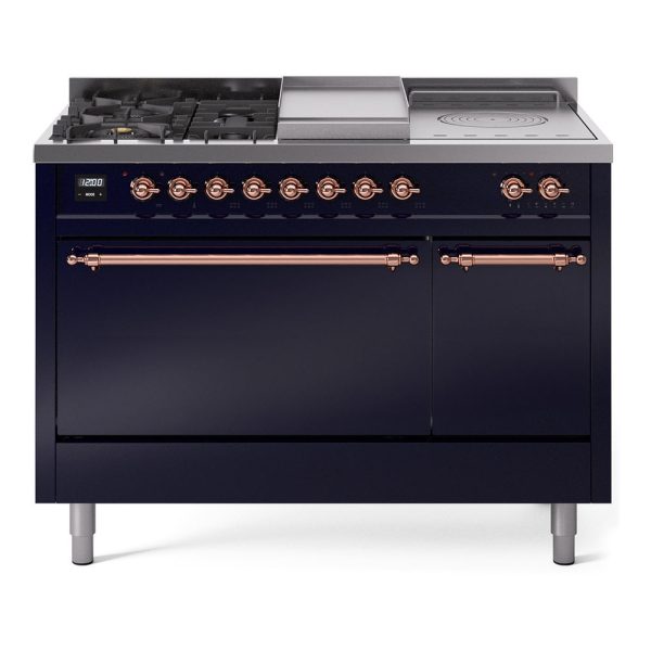ILVE Nostalgie II 48" Dual Fuel Range with 5 Sealed Burners + Griddle + French Top Solid Door - UP48FSQNMP - Image 25