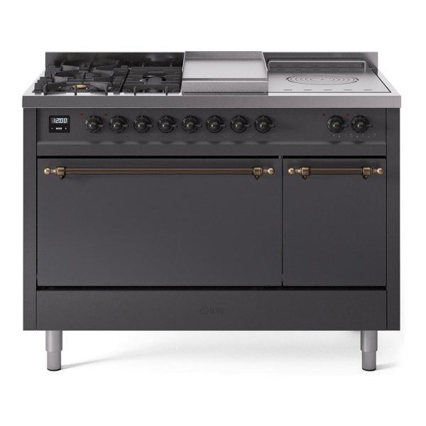 ILVE Nostalgie II 48" Dual Fuel Range with 5 Sealed Burners + Griddle + French Top Solid Door - UP48FSQNMP - Image 26
