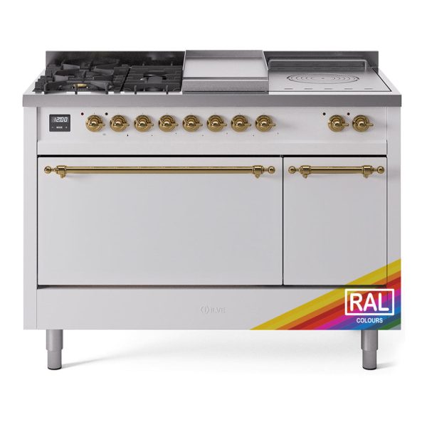 ILVE Nostalgie II 48" Dual Fuel Range with 5 Sealed Burners + Griddle + French Top Solid Door - UP48FSQNMP - Image 32