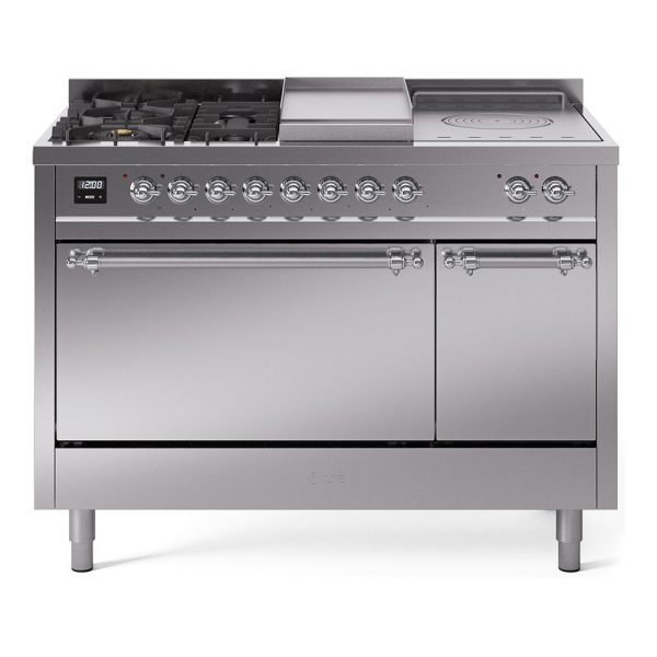 ILVE Nostalgie II 48" Dual Fuel Range with 5 Sealed Burners + Griddle + French Top Solid Door - UP48FSQNMP - Image 35
