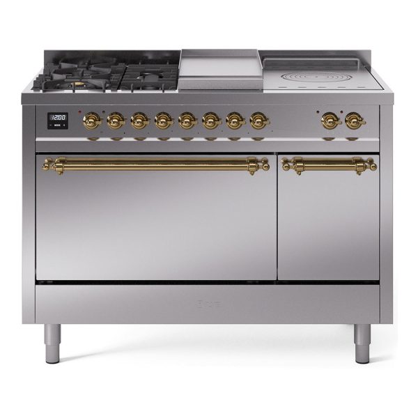 ILVE Nostalgie II 48" Dual Fuel Range with 5 Sealed Burners + Griddle + French Top Solid Door - UP48FSQNMP - Image 36