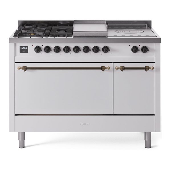 ILVE Nostalgie II 48" Dual Fuel Range with 5 Sealed Burners + Griddle + French Top Solid Door - UP48FSQNMP - Image 38