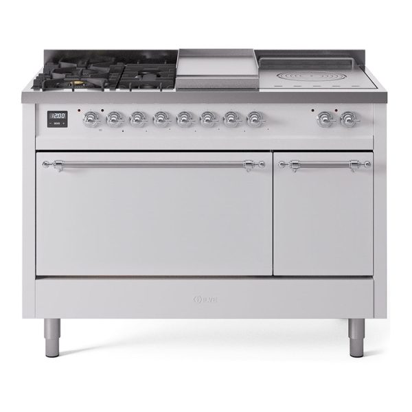ILVE Nostalgie II 48" Dual Fuel Range with 5 Sealed Burners + Griddle + French Top Solid Door - UP48FSQNMP - Image 39