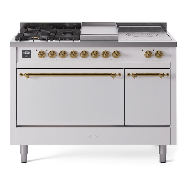 ILVE Nostalgie II 48" Dual Fuel Range with 5 Sealed Burners + Griddle + French Top Solid Door - UP48FSQNMP - Image 40