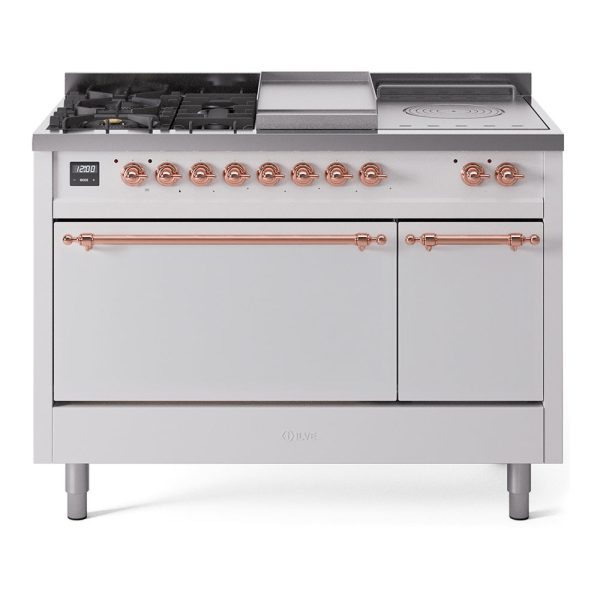 ILVE Nostalgie II 48" Dual Fuel Range with 5 Sealed Burners + Griddle + French Top Solid Door - UP48FSQNMP - Image 41