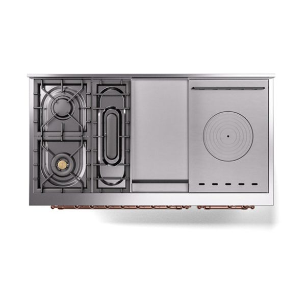 ILVE Nostalgie II 48" Dual Fuel Range with 5 Sealed Burners + Griddle + French Top Solid Door - UP48FSQNMP - Image 42