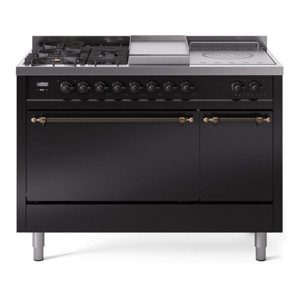 ILVE Nostalgie II 48" Dual Fuel Range with 5 Sealed Burners + Griddle + French Top Solid Door - UP48FSQNMP - Image 10