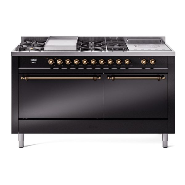 ILVE Nostalgie II 60" Dual Fuel Range with 7 Sealed Burners + Griddle + French Top Solid Door - UP60FSQNMP - Image 39