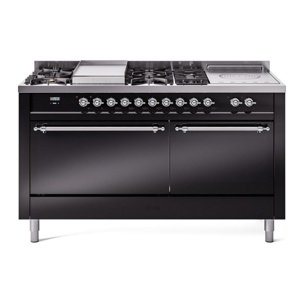 ILVE Nostalgie II 60" Dual Fuel Range with 7 Sealed Burners + Griddle + French Top Solid Door - UP60FSQNMP - Image 38