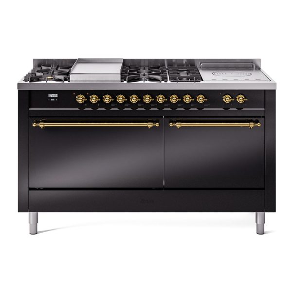 ILVE Nostalgie II 60" Dual Fuel Range with 7 Sealed Burners + Griddle + French Top Solid Door - UP60FSQNMP - Image 40