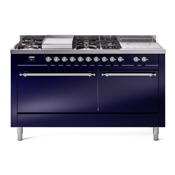 ILVE Nostalgie II 60" Dual Fuel Range with 7 Sealed Burners + Griddle + French Top Solid Door - UP60FSQNMP - Image 19
