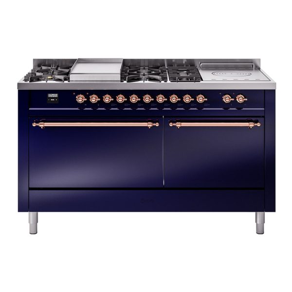 ILVE Nostalgie II 60" Dual Fuel Range with 7 Sealed Burners + Griddle + French Top Solid Door - UP60FSQNMP - Image 21