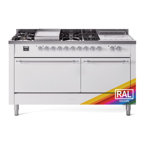 ILVE Nostalgie II 60" Dual Fuel Range with 7 Sealed Burners + Griddle + French Top Solid Door - UP60FSQNMP - Image 27